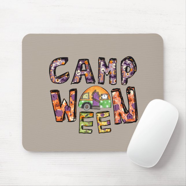 Camp Ween Halloween Camper Design Mouse Mat (With Mouse)