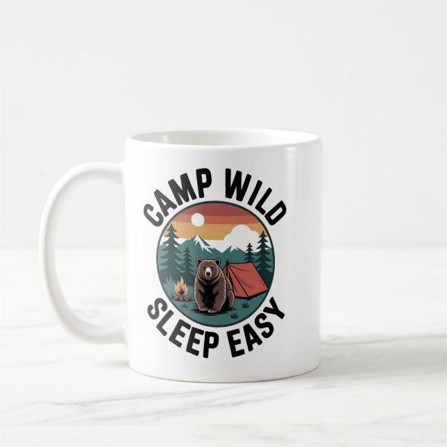 Camp Wild Sleep Easy Mug – Bear Camping Vintage  (Left)