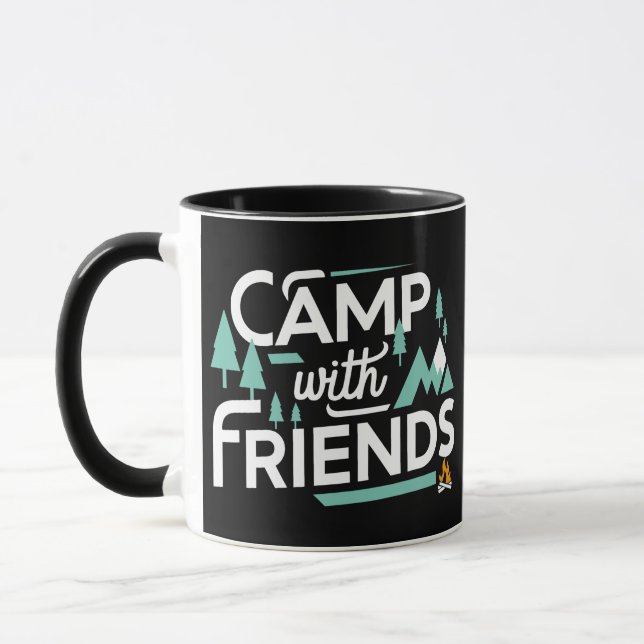 Camp with Friends, Explore the wilderness  Mug (Left)