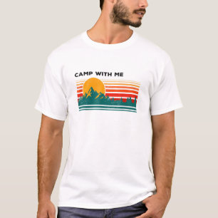 Camp With Me Camper Camp Love Birds Nature Travel T-Shirt
