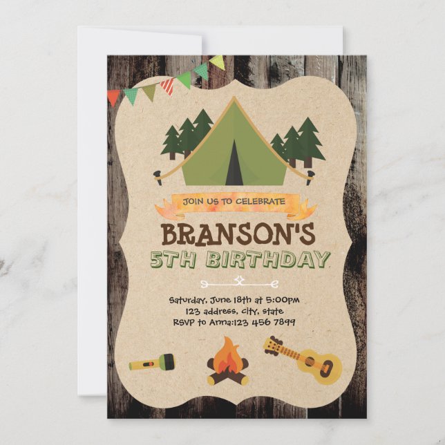 Camp word invitation (Front)