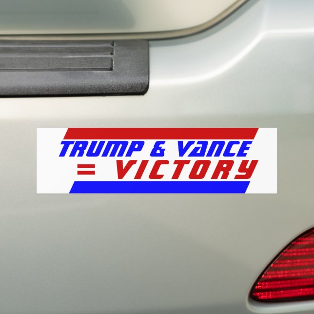 Campaign 2024 President TRUMP JD VANCE = VICTORY Bumper Sticker (On Car)