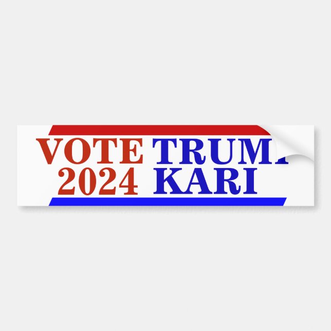 Campaign 2024 President TRUMP KARI LAKE vote Bumper Sticker (Front)