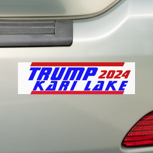 Campaign 2024 President TRUMP & KARI LAKE vote  Bumper Sticker (On Car)