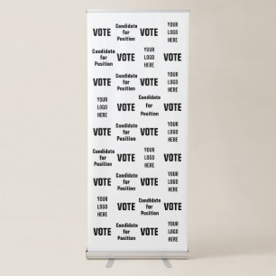 Campaign Election Night Vote Selfie Background Retractable Banner