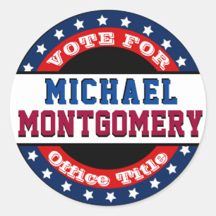 Campaign Election Template Classic Round Sticker