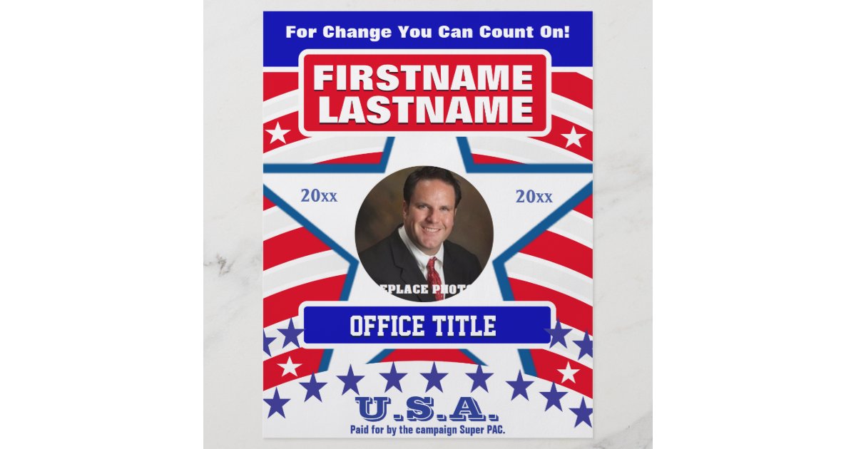 Campaign Flyer Template | Zazzle