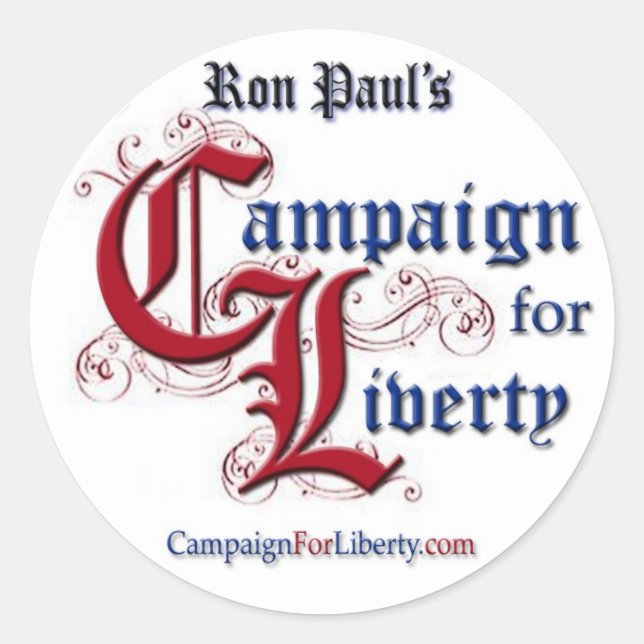 Campaign For Liberty Lapel Sticker RON PAUL (Front)