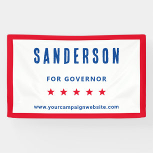 Campaign Name Red White Blue Political Election Banner