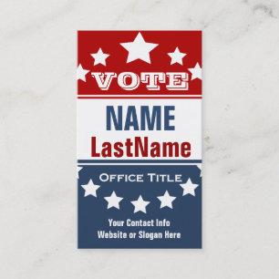 Campaign Political Template Business Card