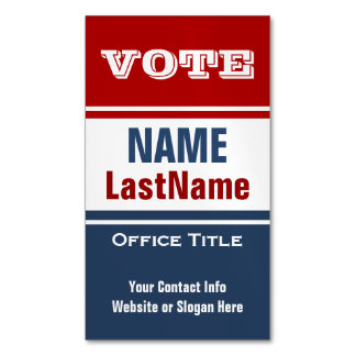 Campaign Political Template Business Card Magnet