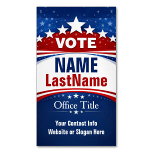 Campaign Political Template  Business Card Magnet