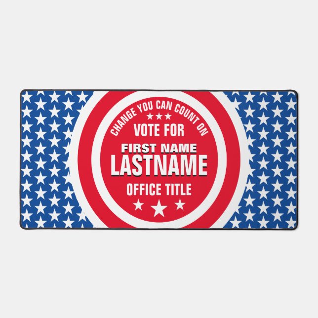 Campaign Political Template Desk Mat (Front)