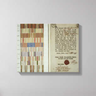 Campaign ribbons and record of duty canvas print