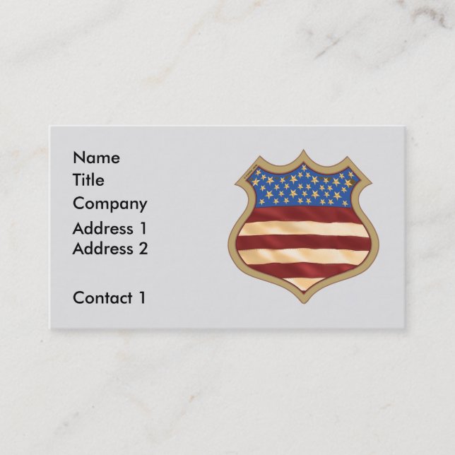 Campaign Shield  Business Card (Front)