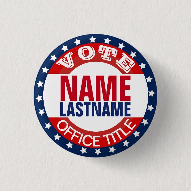 Campaign Template Custom 3 Cm Round Badge (Front)