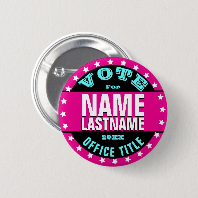Campaign Template Custom 6 Cm Round Badge (Front & Back)