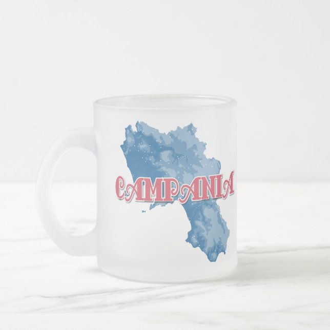 Campania Frosted Glass Coffee Mug (Left)