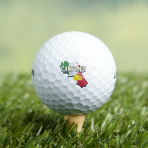 Campania Italy Retro Region Map Vintage Souvenir Golf Balls