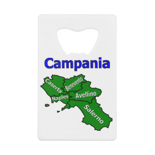 Campania Map with Provinces