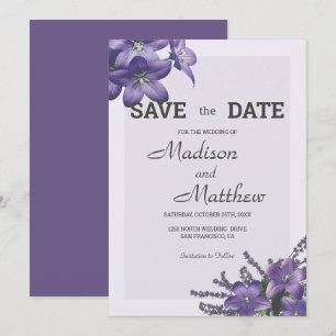 Campanula Flowers Invitation