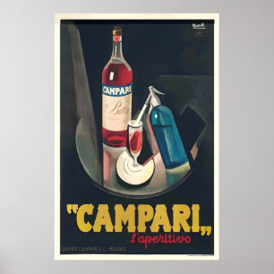 Campari Liqueur Vintage Food and Drink Poster