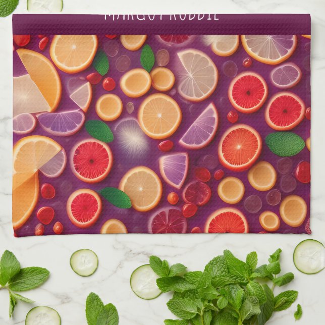 Campari Soda Colourful Pattern Tea Towel (Folded)