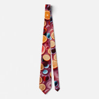 Campari Soda Juice Watercolor Pattern