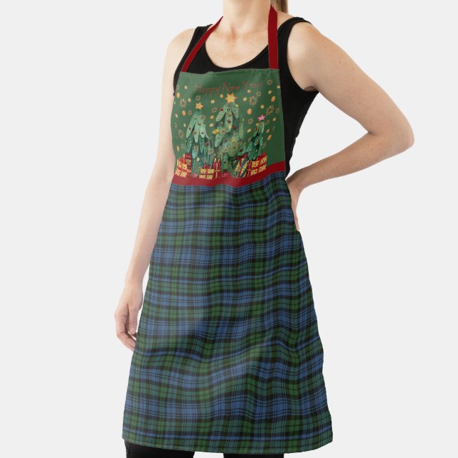 Campbell Ancient Original Tartan Christmas Apron (Insitu)