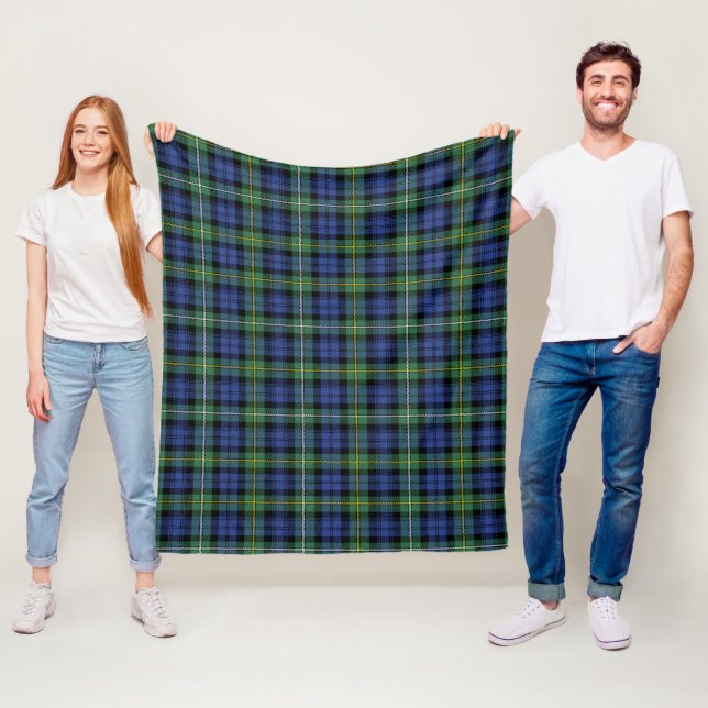 Campbell Argyll Ancient Plaid Fleece Blanket (In Situ)