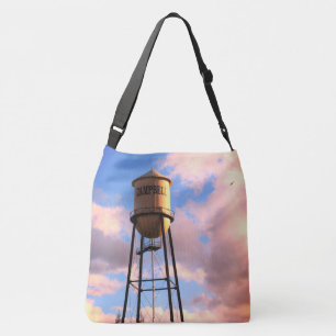 Campbell CA Water Tower Brushed Polyester Tote