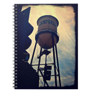 Campbell CA Water Tower Spiral Notebook