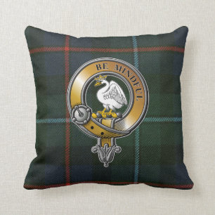 Campbell Cawdor Tartan & Badge Cushion
