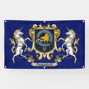 Campbell Clan Badge & Tartan Banner