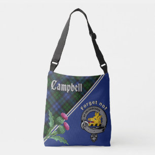 Campbell Clan Badge & Tartan Crossbody Bag