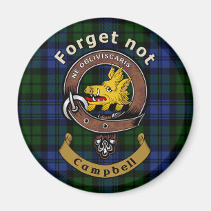 Campbell Clan Badge & Tartan Magnet