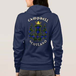 Campbell Clan Badge & Tartan w/Motto  Hoodie