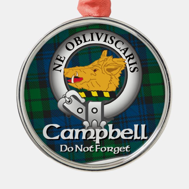Campbell Clan Metal Tree Decoration (Front)