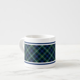 Campbell Clan Navy Blue Scottish Tartan Espresso Cup