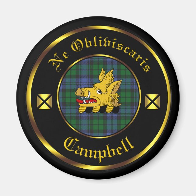 Campbell Clan & Tartan Magnet (Front)