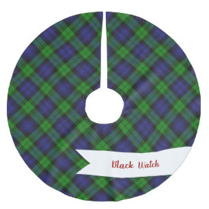 Campbell Clan Tartan Plaid Black Watch Brushed Polyester Tree Skirt