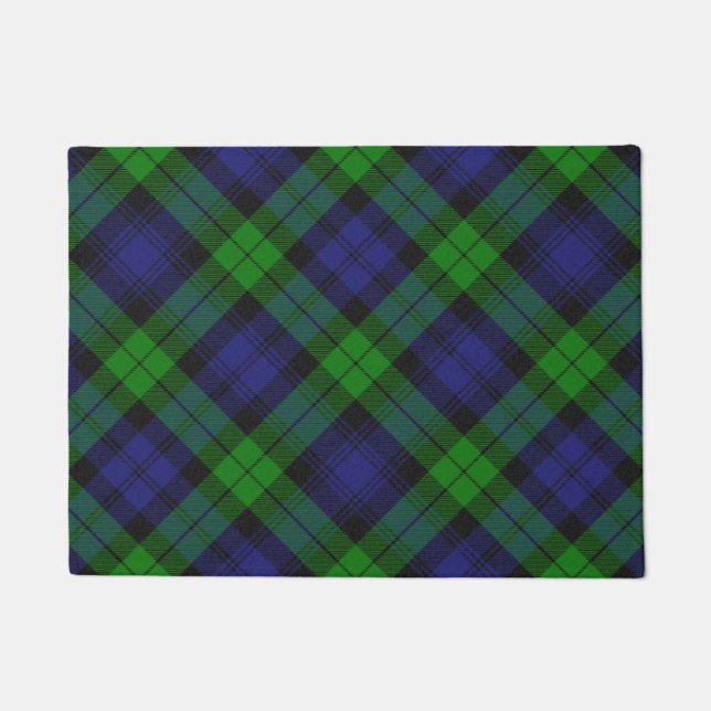 Campbell Clan Tartan Plaid Black Watch Doormat (Front)