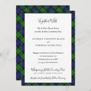 Campbell Clan Tartan Plaid Black Watch Invitation