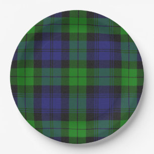 Campbell Clan Tartan Plaid Black Watch Paper Plate