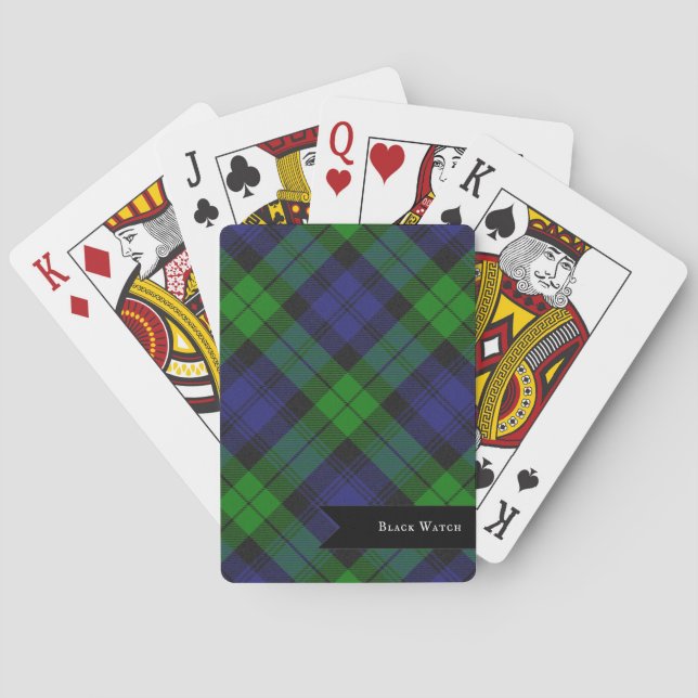 Campbell Clan Tartan Plaid Black Watch Playing Cards (Back)