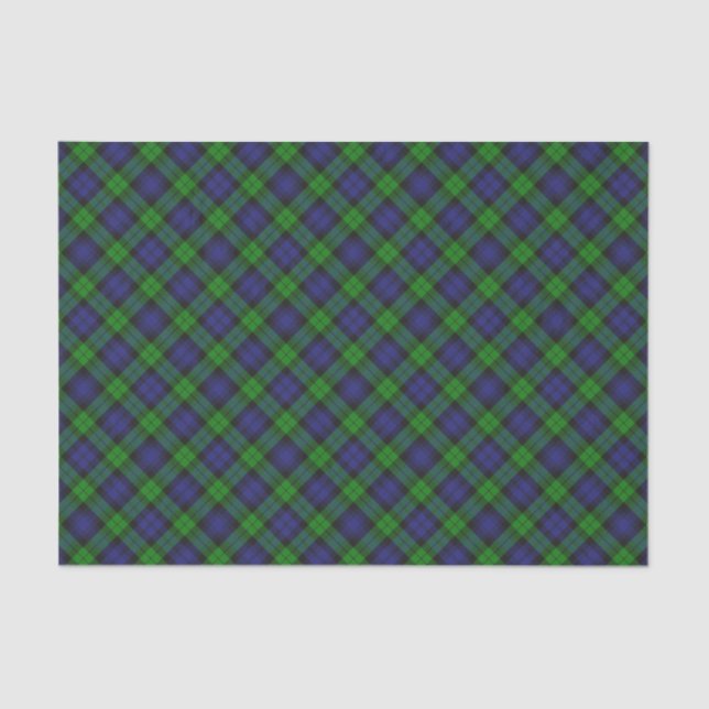 Campbell Clan Tartan Plaid Black Watch Tissue Paper (Front)