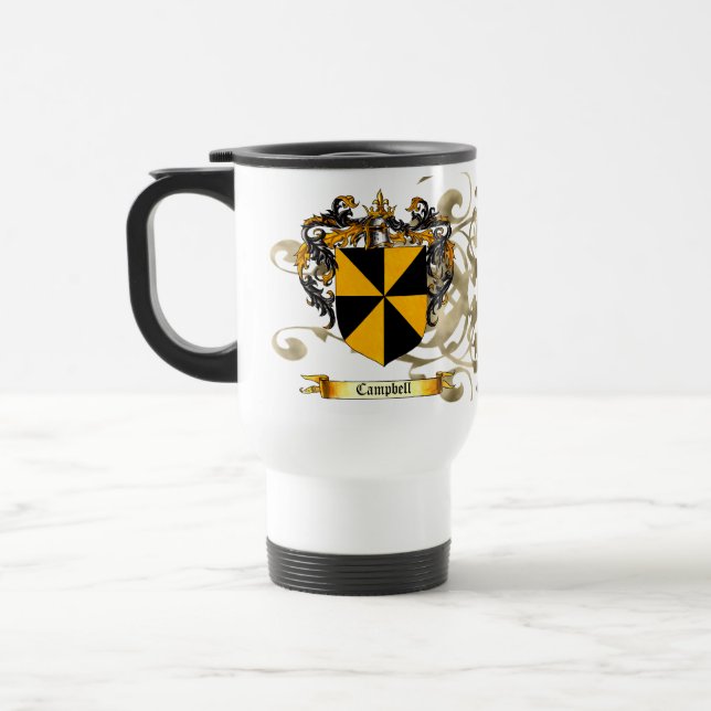 Campbell Coat of Arms Travel Mug (Left)