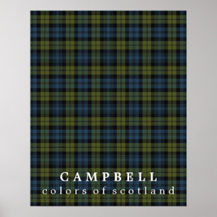 Campbell Colours of Scotland Tartan Poster