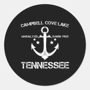 Campbell Cove Lake Tennessee Funny Fishing Camping Classic Round Sticker