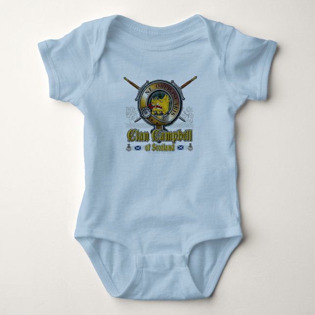 Campbell Crest Badge Baby Bodysuit (Front)